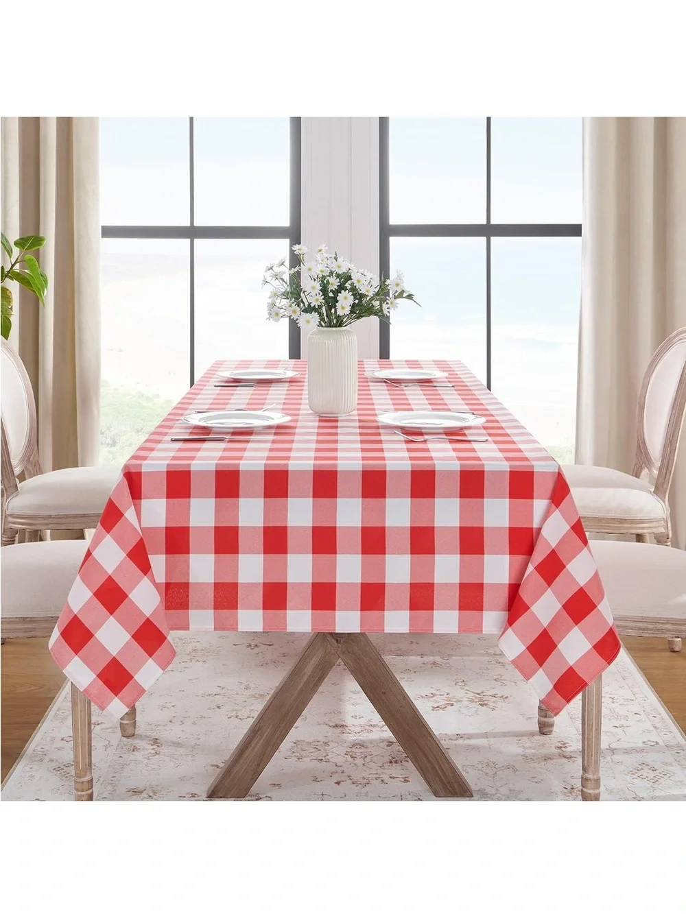NEW Softalker Gingham Checkered Tablecloth Rectangle - Buffalo plaid